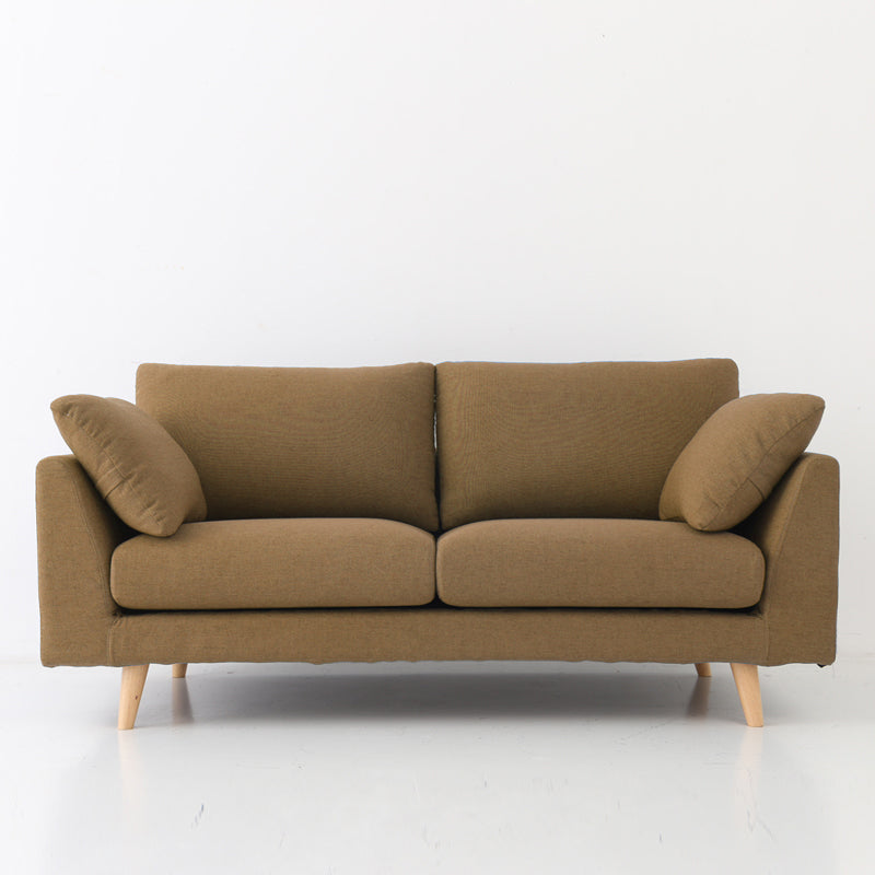 32,3 "h Linen contemporaneo il braccio svasato con cuscini con cuscini