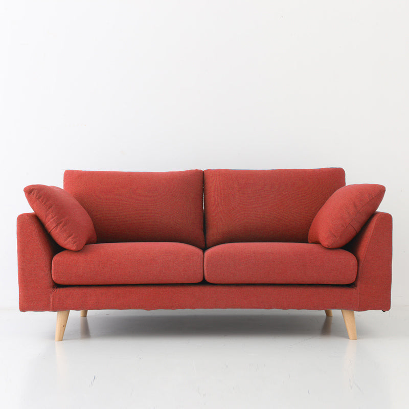 32,3 "h Linen contemporaneo il braccio svasato con cuscini con cuscini