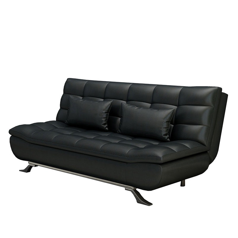 34.64 "H zeitgenössische Kunstleder -Leder -Keks zurück Armless Cabrio Sleeper Sofa