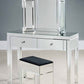 Glass Vanity Set with Tri-Fold 13.77" Wide Make-up Vanity with 2 Storage Drawers Clearhalo 'Bedroom Furniture' 'furn' 'furn_makeup_vanities' 'Furniture' 'Makeup Vanities' 'makeup_vanities' 6049522
