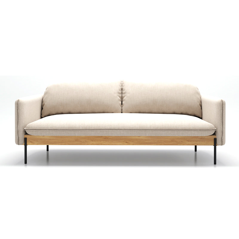 31,5 "h divano a braccio quadrato di biancheria solida contemporanea per soggiorno