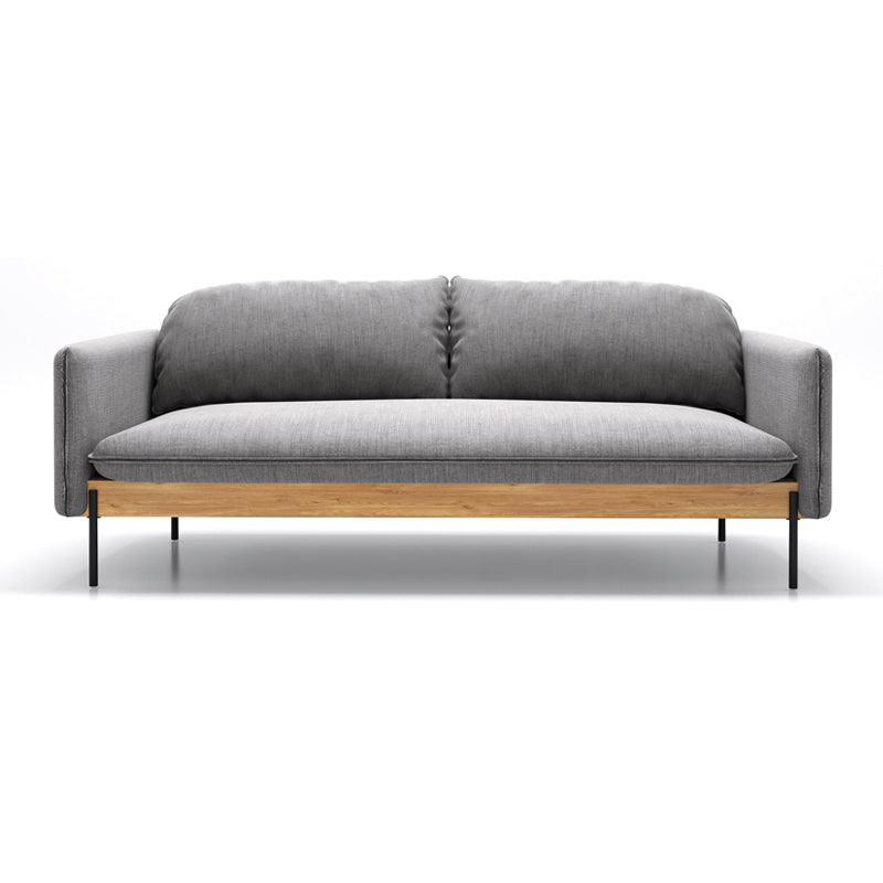 31,5 "h divano a braccio quadrato di biancheria solida contemporanea per soggiorno