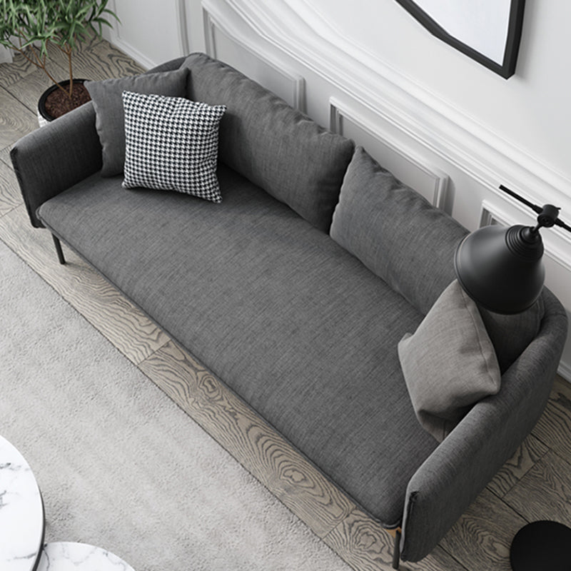 31,5 "h divano a braccio quadrato di biancheria solida contemporanea per soggiorno