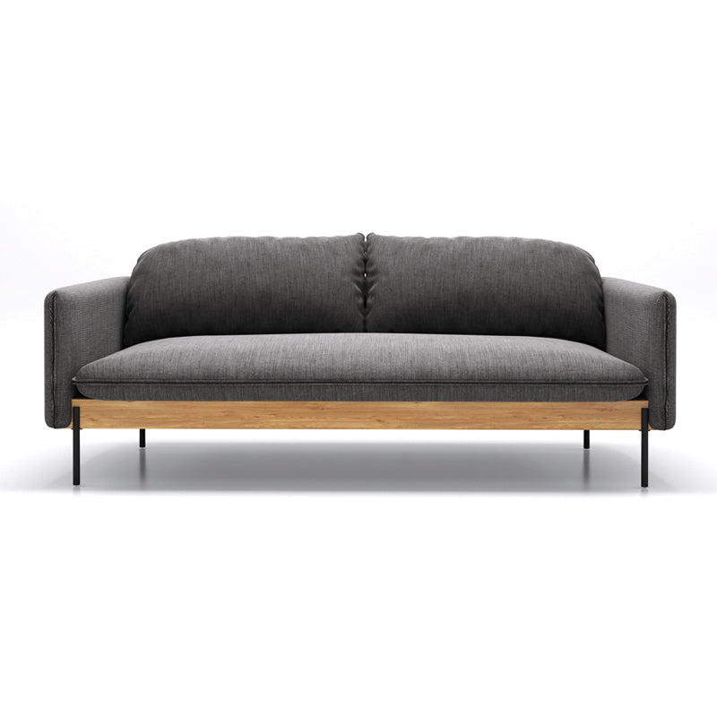 31,5 "h divano a braccio quadrato di biancheria solida contemporanea per soggiorno