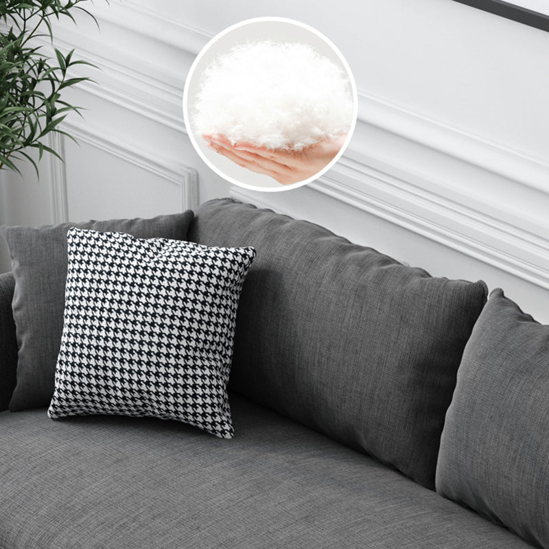 31,5 "h divano a braccio quadrato di biancheria solida contemporanea per soggiorno