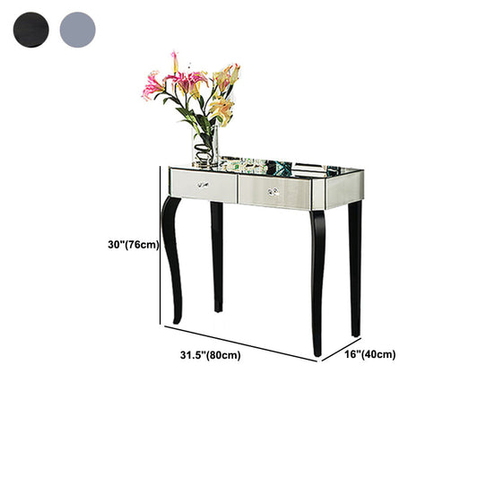 15.74 "Vanidad ancha con tocador de vidrio tri-pliegue con cajones