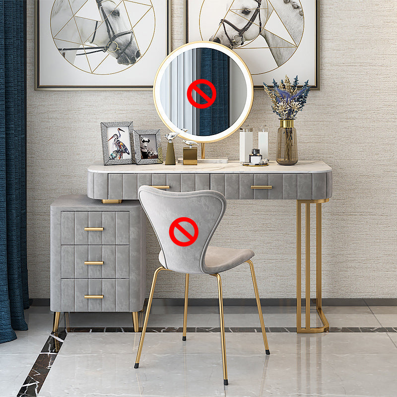 15.74 "brede ijdelheidsset met 5 opbergladen marmer make-up ijdelheid