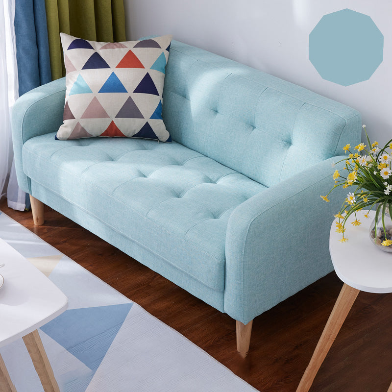 27,2 "H 3 di divano a braccio quadrato di cotone trapuntato per soggiorno per soggiorno