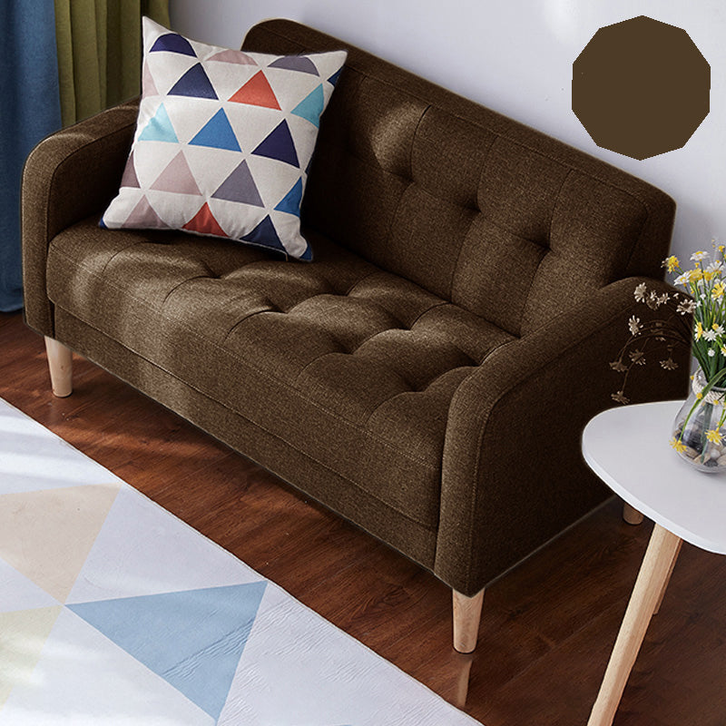 27,2 "H 3 di divano a braccio quadrato di cotone trapuntato per soggiorno per soggiorno