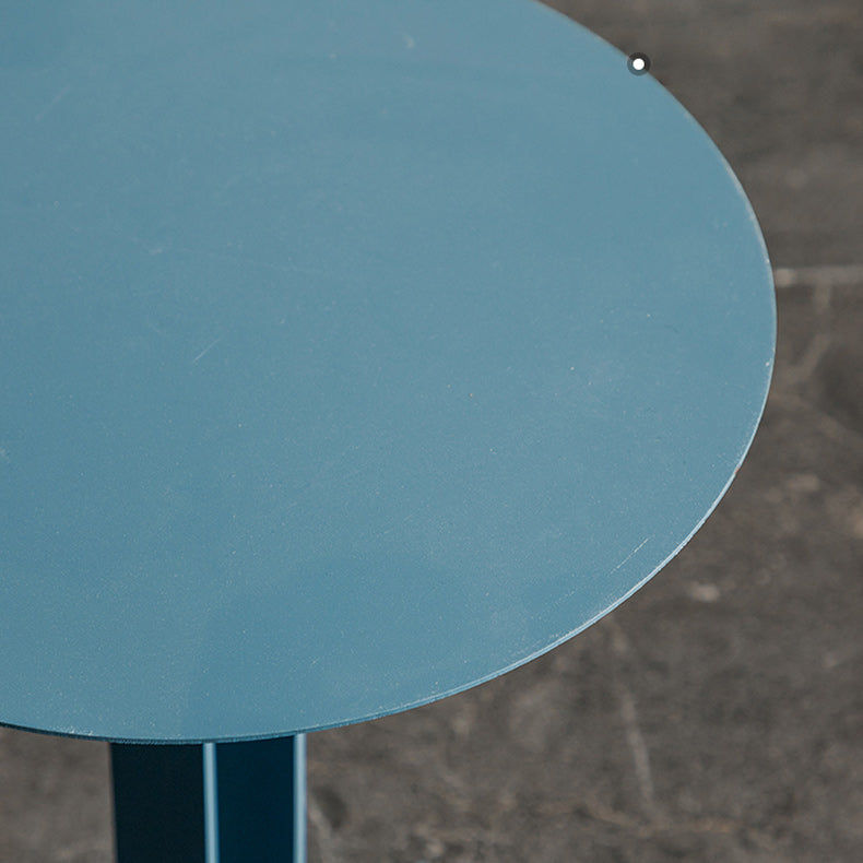 19.7" Tall Pedestal End Table Mid-Century Metal Round Side End Table Clearhalo 'Coffee & Accent Tables' 'End & Side Tables' 'end_side_tables' 'furn' 'furn_end_side_tables' 'Furniture' 'Living Room Furniture' 6049660