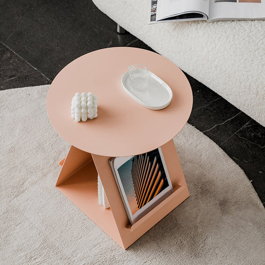 Tavolo di estremità astratto della metà del secolo Tavolo laterale rotondo per divano