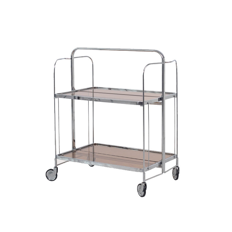 Mesa de esquina superior de vidrio contemporánea con estante, mesa lateral rectangular