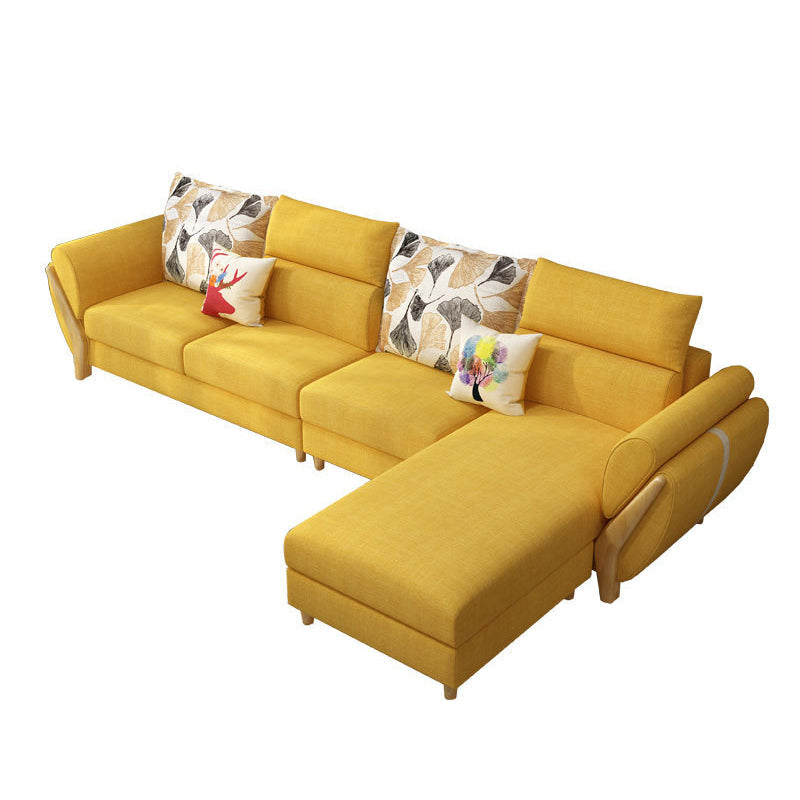 Nordic Fabric Living Room Pillow Top Arm Cushions Sofa Chaise Clearhalo 'furn' 'furn_sectionals' 'Furniture' 'Living Room Furniture' 'Sectionals' 6049928