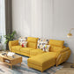 Nordic Stationary Living Room Flared Arm Cushions Sofa Chaise Yellow Clearhalo 'furn' 'furn_sectionals' 'Furniture' 'Living Room Furniture' 'Sectionals' 6049973