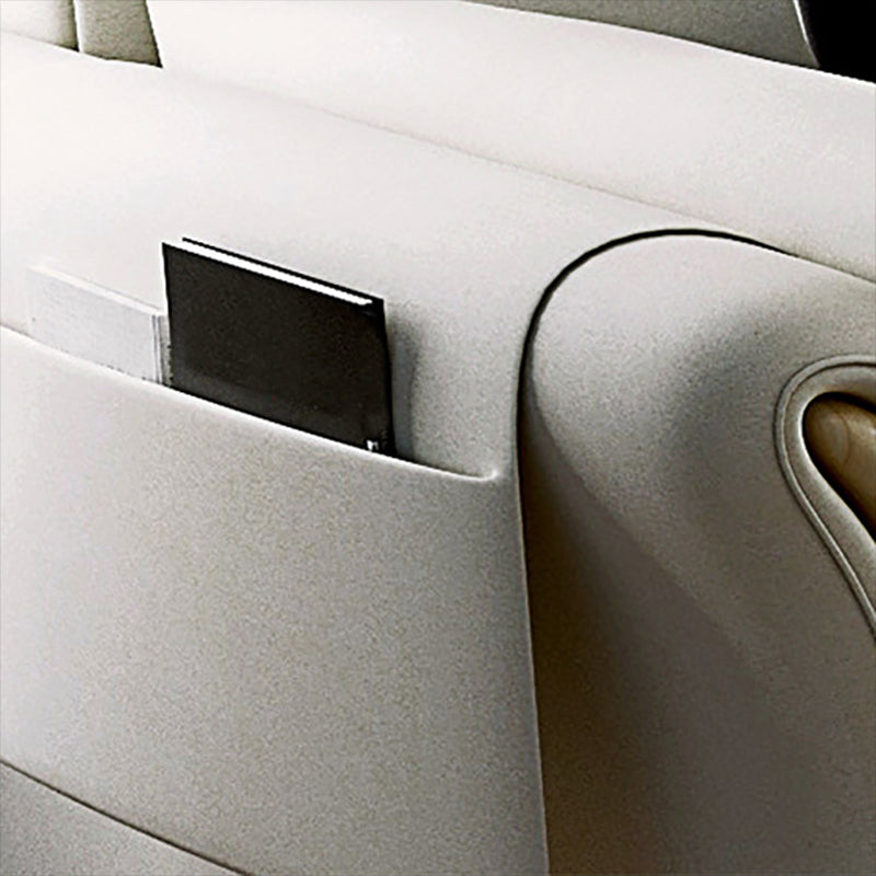 Nrdic stof stationaire woonkamer wijd uitlopende armkussens bank chaise