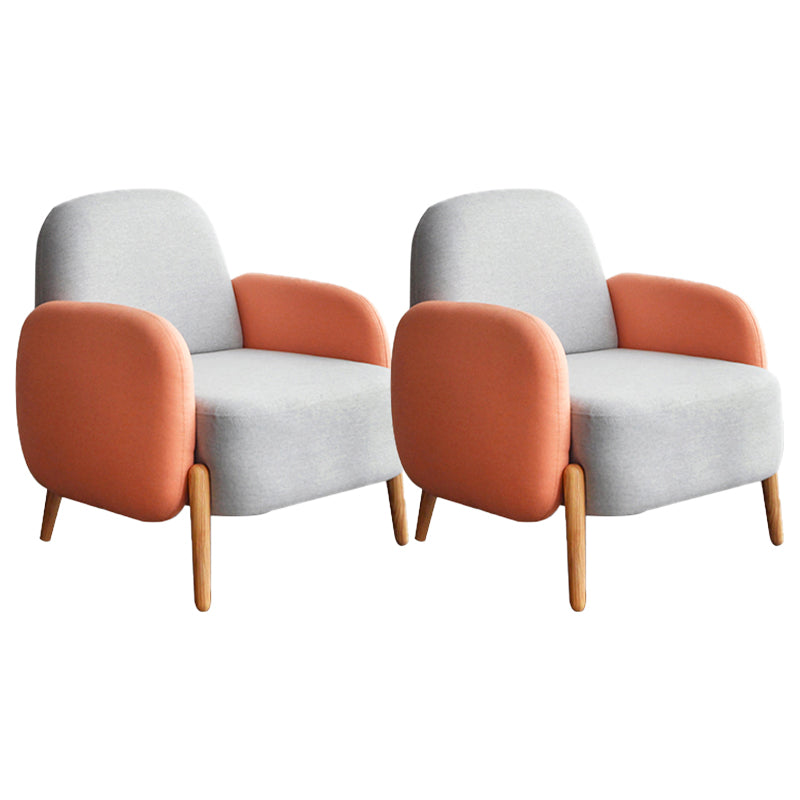 Silla cuadrada de silla de brazo de lino de 29.52 "con cuatro piernas básicas