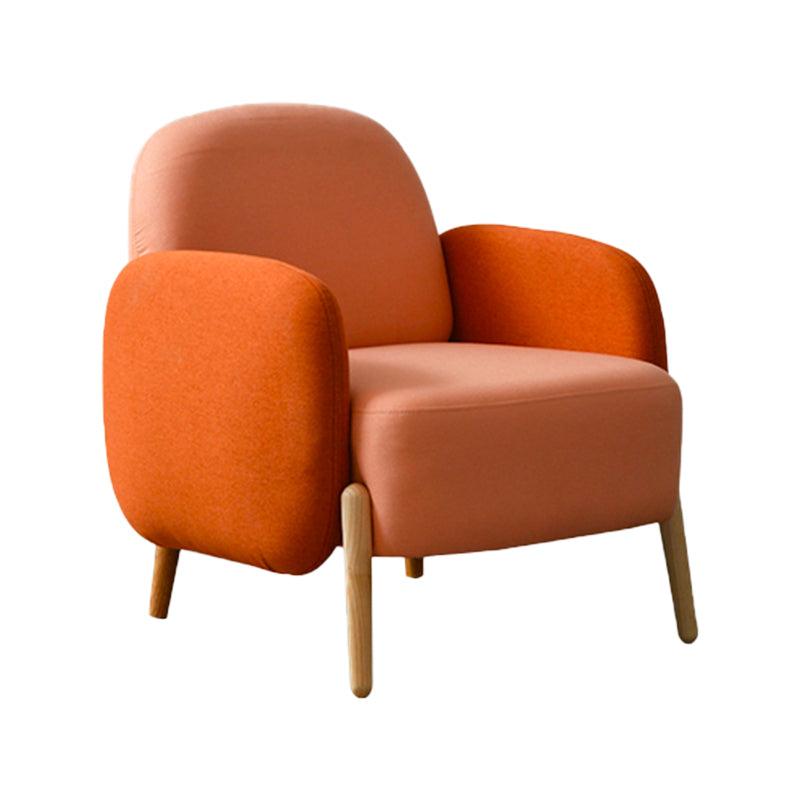 Silla cuadrada de silla de brazo de lino de 29.52 "con cuatro piernas básicas