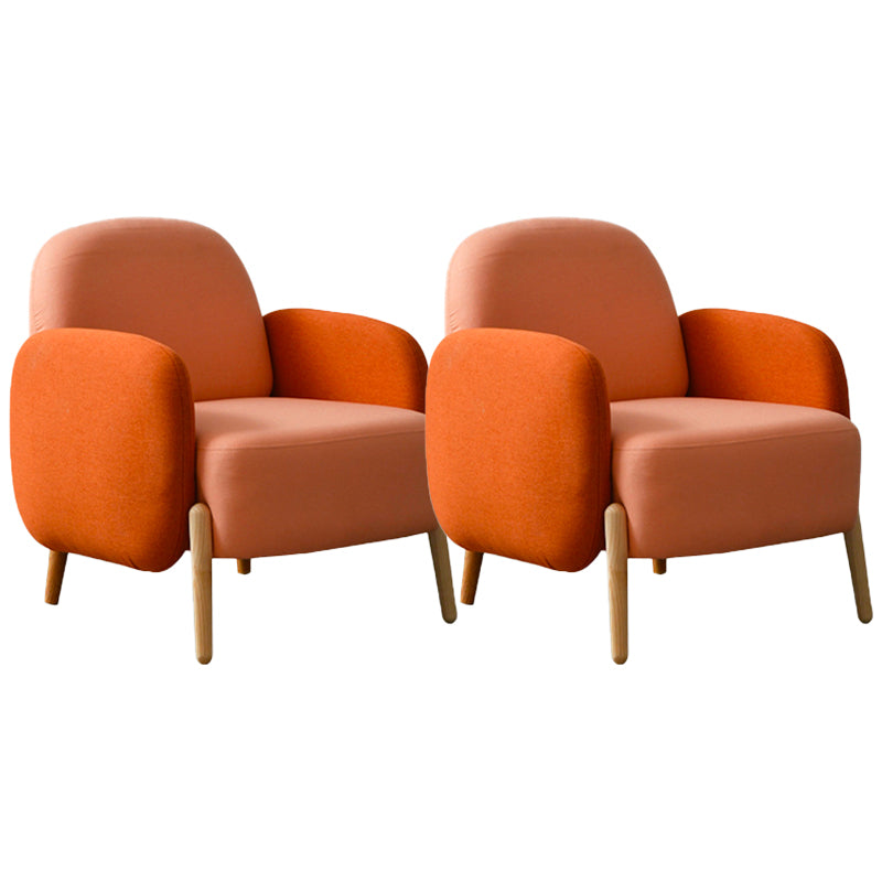 Silla cuadrada de silla de brazo de lino de 29.52 "con cuatro piernas básicas