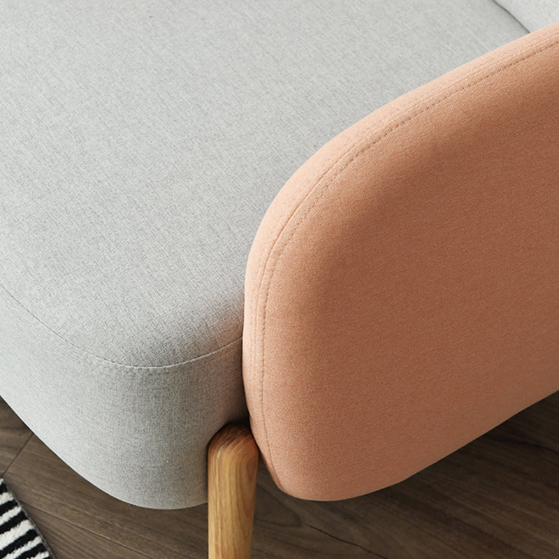 Silla cuadrada de silla de brazo de lino de 29.52 "con cuatro piernas básicas