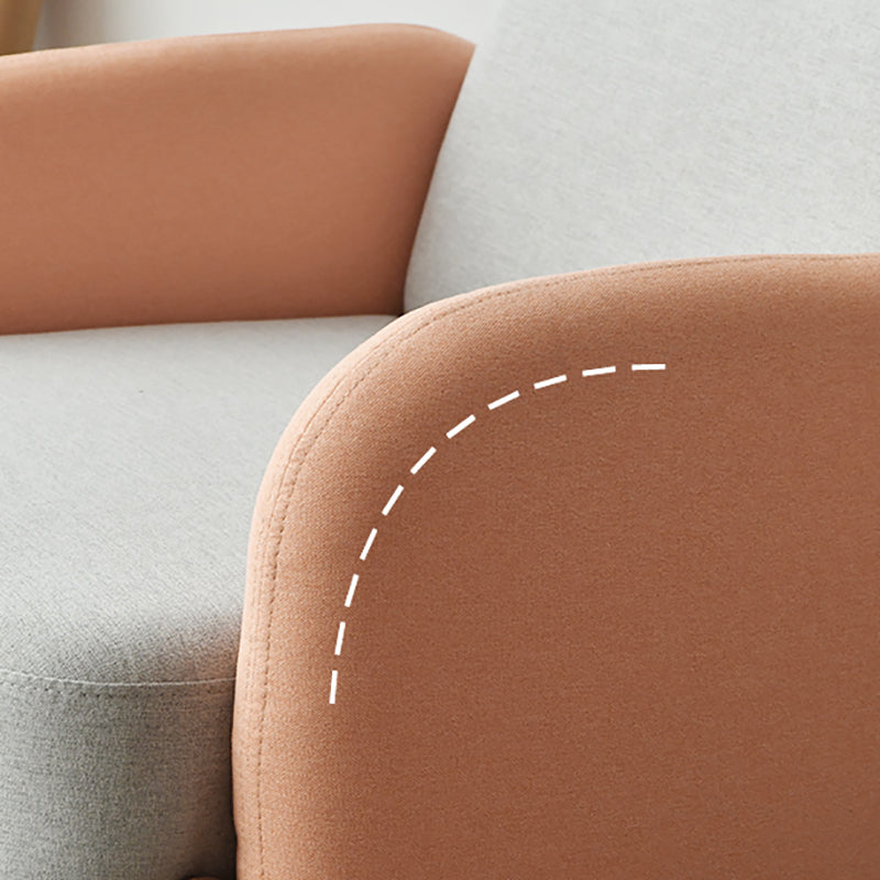 Silla cuadrada de silla de brazo de lino de 29.52 "con cuatro piernas básicas