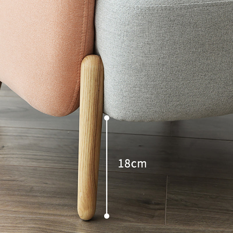 Silla cuadrada de silla de brazo de lino de 29.52 "con cuatro piernas básicas
