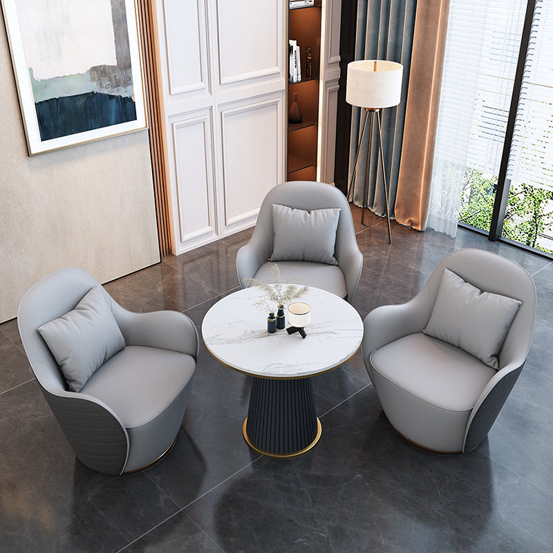 Sedia a braccio in pelle finta 27.55 "Codice di braccia svasata compresa la sedia