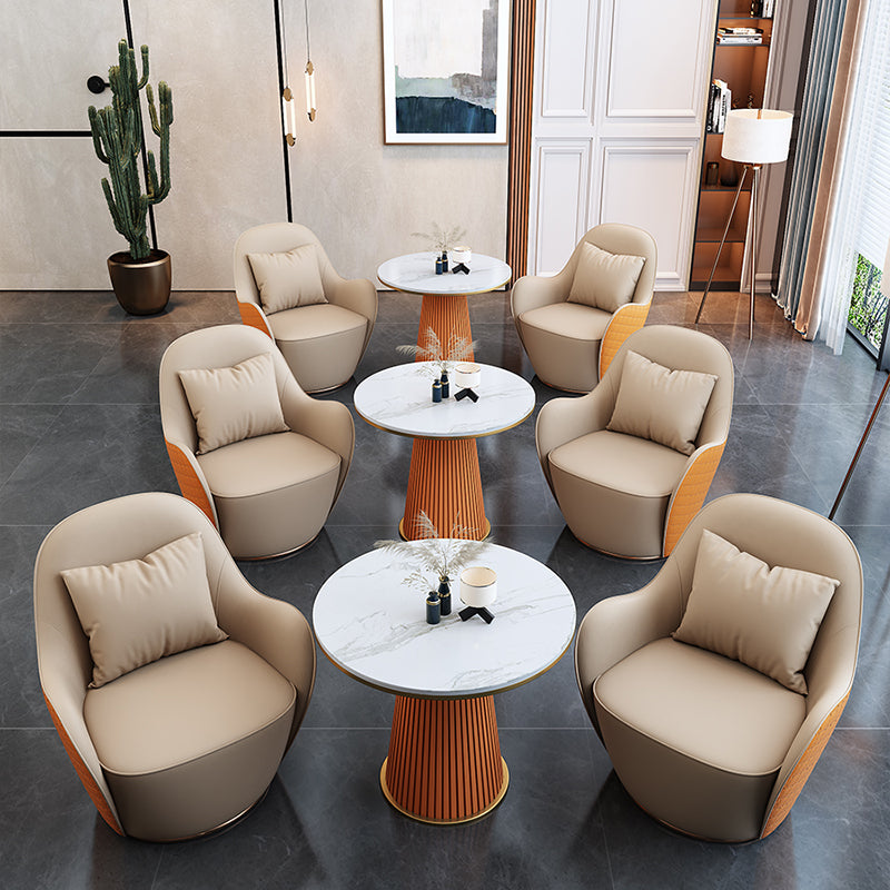 Sedia a braccio in pelle finta 27.55 "Codice di braccia svasata compresa la sedia