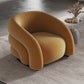 Velvet Barrel chaise 33,85 "Armoiries de large Chaise incluse pour le salon