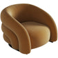 Velvet Barrel chaise 33,85 "Armoiries de large Chaise incluse pour le salon
