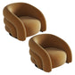 Velvet Barrel chaise 33,85 "Armoiries de large Chaise incluse pour le salon