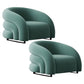 Velvet Barrel chaise 33,85 "Armoiries de large Chaise incluse pour le salon