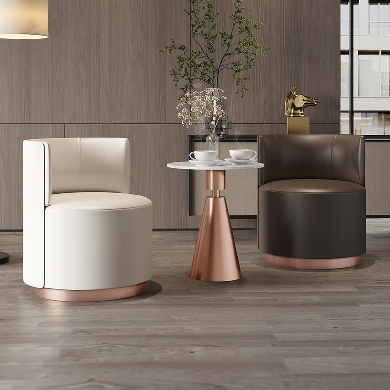 Faux Leather Armless Chair 24.01" Wide Chair for Living Room