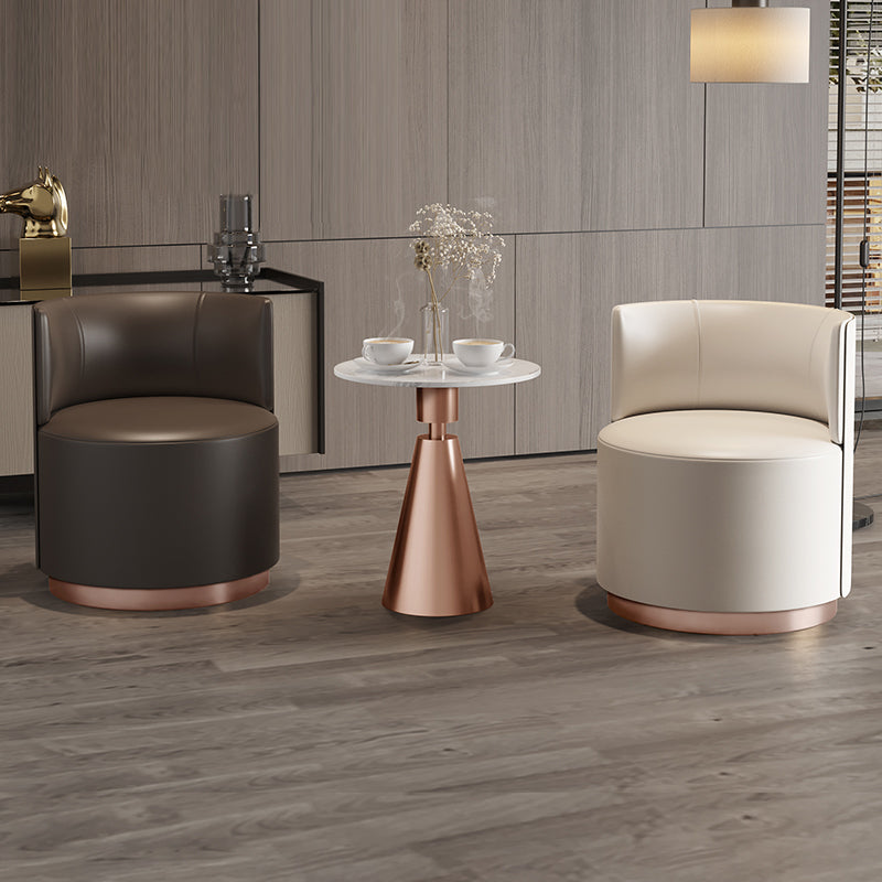 Faux Leather Armless Chair 24.01" Wide Chair for Living Room