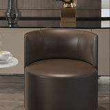 Faux Leather Armless Chair 24.01" Wide Chair for Living Room