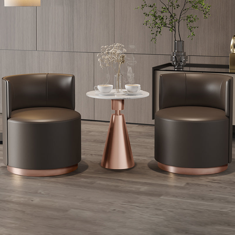 Faux Leather Armless Chair 24.01" Wide Chair for Living Room