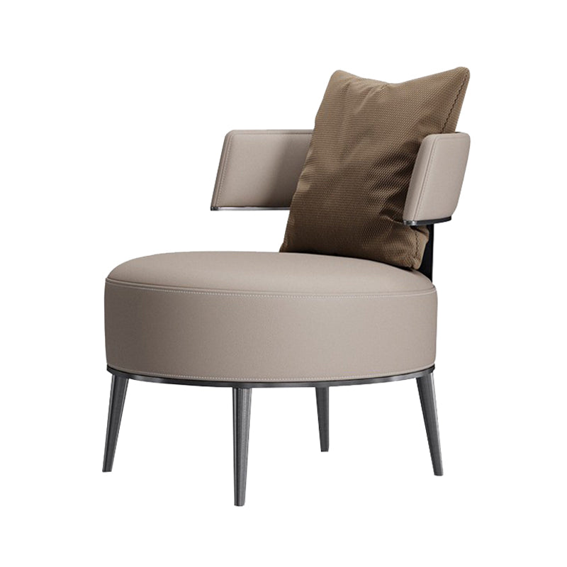 Faux Leather Armless Chair Basic Four Leg Chair for Living Room, 26.77" Wide