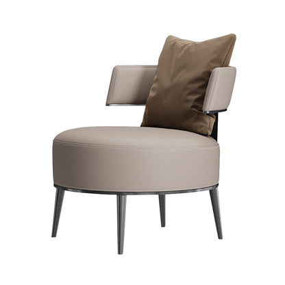 Faux Leather Armless Chair Basic Four Leg Chair for Living Room, 26.77" Wide