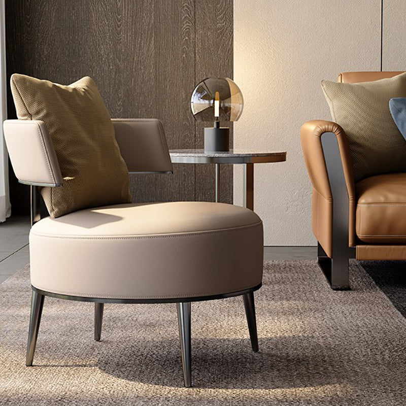 Faux Leather Armless Chair Basic Four Leg Chair for Living Room, 26.77" Wide