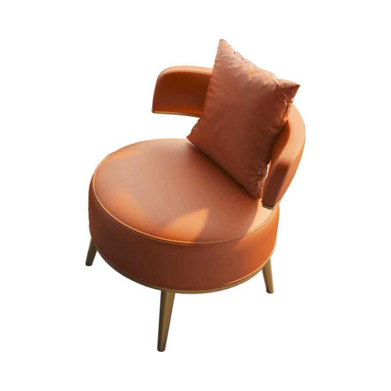 Faux Leather Armless Chair Basic Four Leg Chair for Living Room, 26.77" Wide