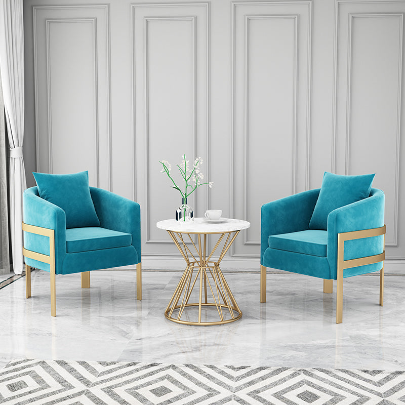 23,62 "Barrel Velvet Barrel Armes incluses pour chaise pour le salon