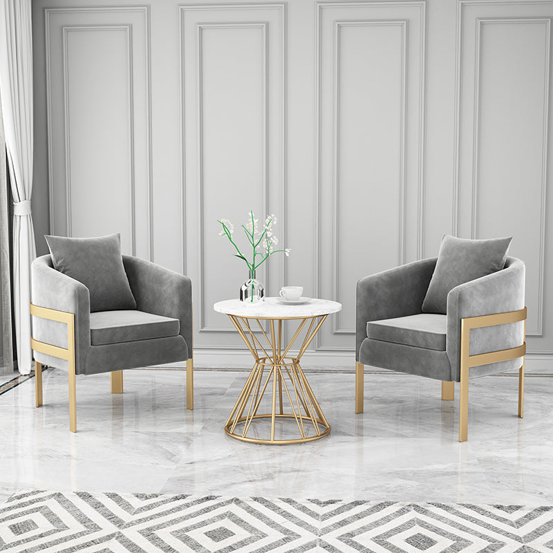 23,62 "Barrel Velvet Barrel Armes incluses pour chaise pour le salon