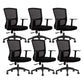 23"W moderne fauteuil, ademende AirGrid gestoffeerde bureaustoel