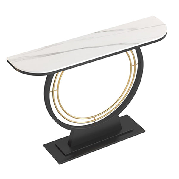 11 "breit zeitgenössischer Konsolentisch Stein Halbmond Endtisch