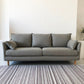 34.25" H Modern 3-seater Cotton Blend Flared Arm Sofa with Pillows