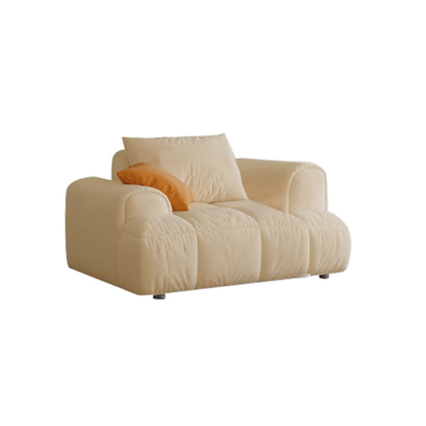 Nordic Stain-Resistant White Couch Recessed Arm Sofa with Tight Back 47"L x 38"W x 25.5"H Clearhalo 'furn' 'furn_sofas' 'Furniture' 'furniture_sofas' 'Living Room Furniture' 'Sofa' 'sofas' 6051598