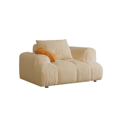 Nordic Stain-Resistant White Couch Recessed Arm Sofa with Tight Back 47"L x 38"W x 25.5"H Clearhalo 'furn' 'furn_sofas' 'Furniture' 'furniture_sofas' 'Living Room Furniture' 'Sofa' 'sofas' 6051598