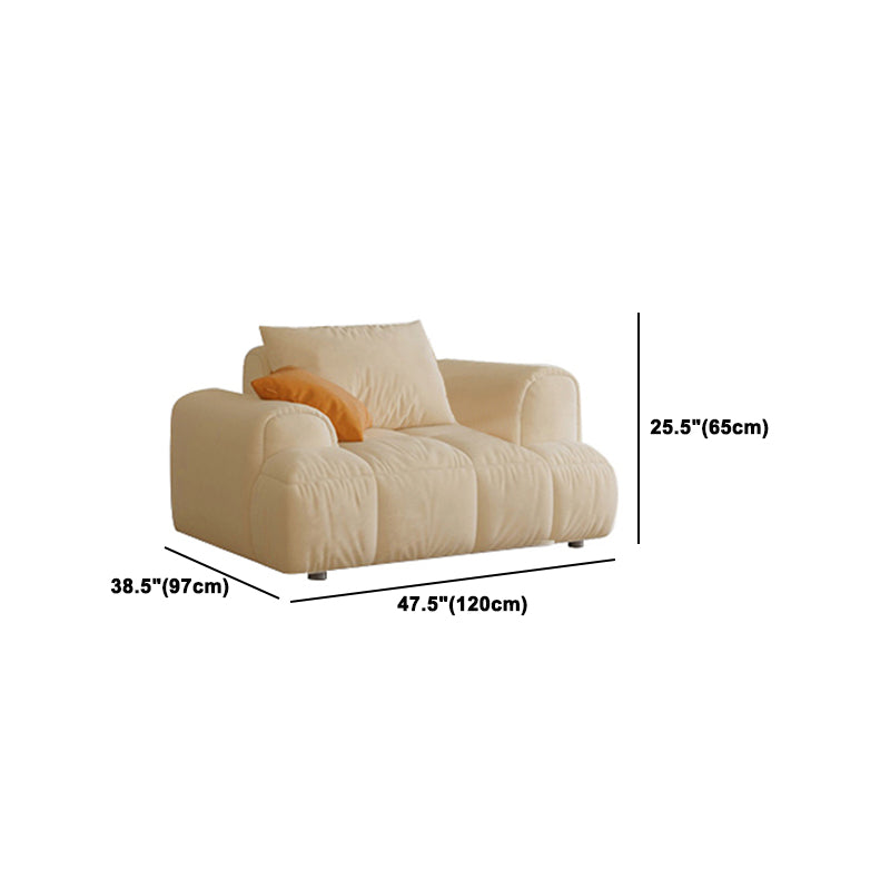 Nordic Stain-Resistant White Couch Recessed Arm Sofa with Tight Back Clearhalo 'furn' 'furn_sofas' 'Furniture' 'furniture_sofas' 'Living Room Furniture' 'Sofa' 'sofas' 6051601