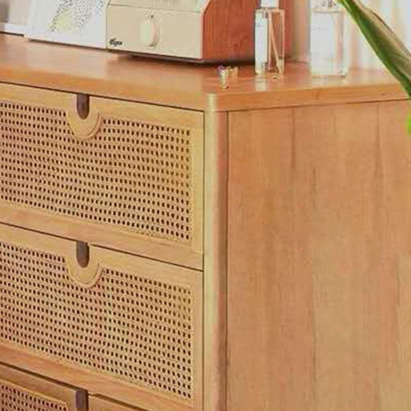 Moderner Akzent -Rechteck -Seitenschrank mit natürlicher Oberfläche