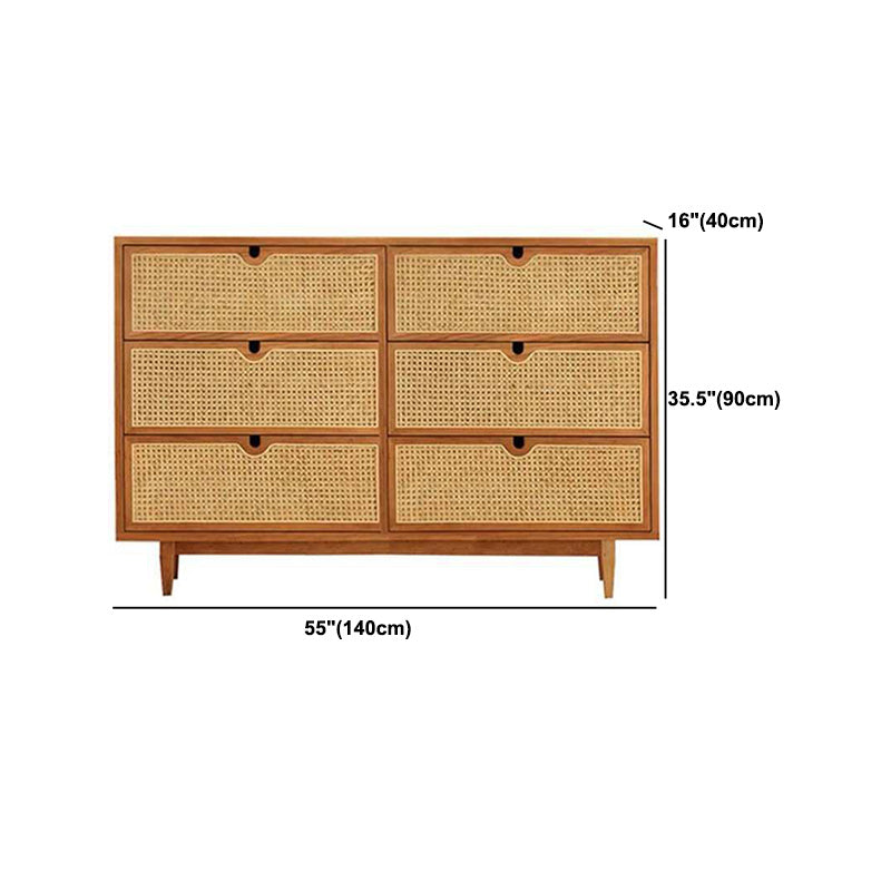 Moderner Akzent -Rechteck -Seitenschrank mit natürlicher Oberfläche