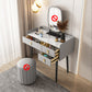 Mesa de maquillaje de 3 cajones Desk tocador de tocador de tocador sintético